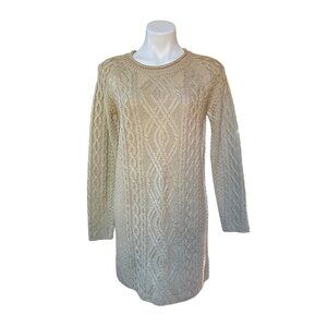 BROOM Korea Cable Knit Sweater Dress Beige Taupe